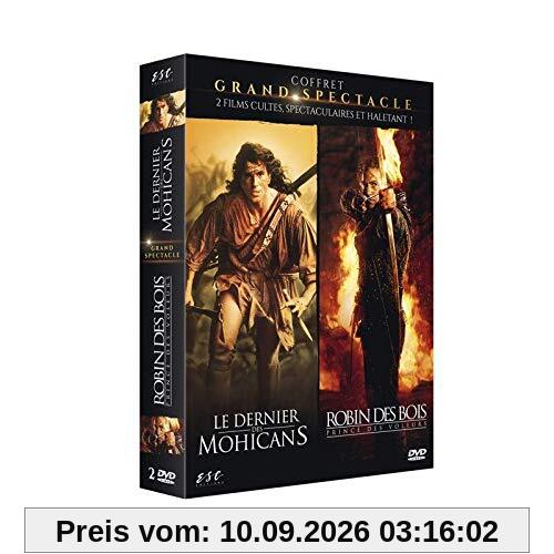 Coffret grand spectacle 2 films : le dernier des mohicans ; robin des bois, prince des voleurs [FR Import]