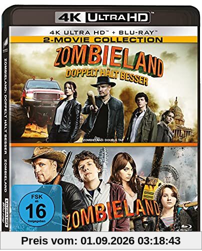 Zombieland 1 & 2 - 4-Disc-Set (2 UHD, 2 BD, Limited Edition) exklusiv bei Amazon.de [Blu-ray]