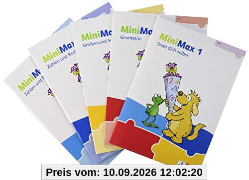 MiniMax 1: Schülerpaket (4 Themenhefte: Zahlen und Rechnen A, Zahlen und Rechnen B, Größen und Sachrechnen, Geometrie) - Verbrauchsmaterial Klasse 1 (MiniMax. Ausgabe ab 2019)