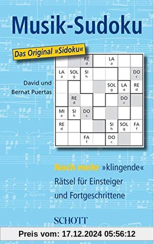 Musik-Sudoku: Noch mehr klingende Rätsel für Einsteiger und Fortgeschrittene. Band 3.