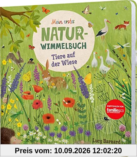 Mein erstes Natur-Wimmelbuch: Tiere auf der Wiese: Mit Suchaufgaben & kurzer Geschichte