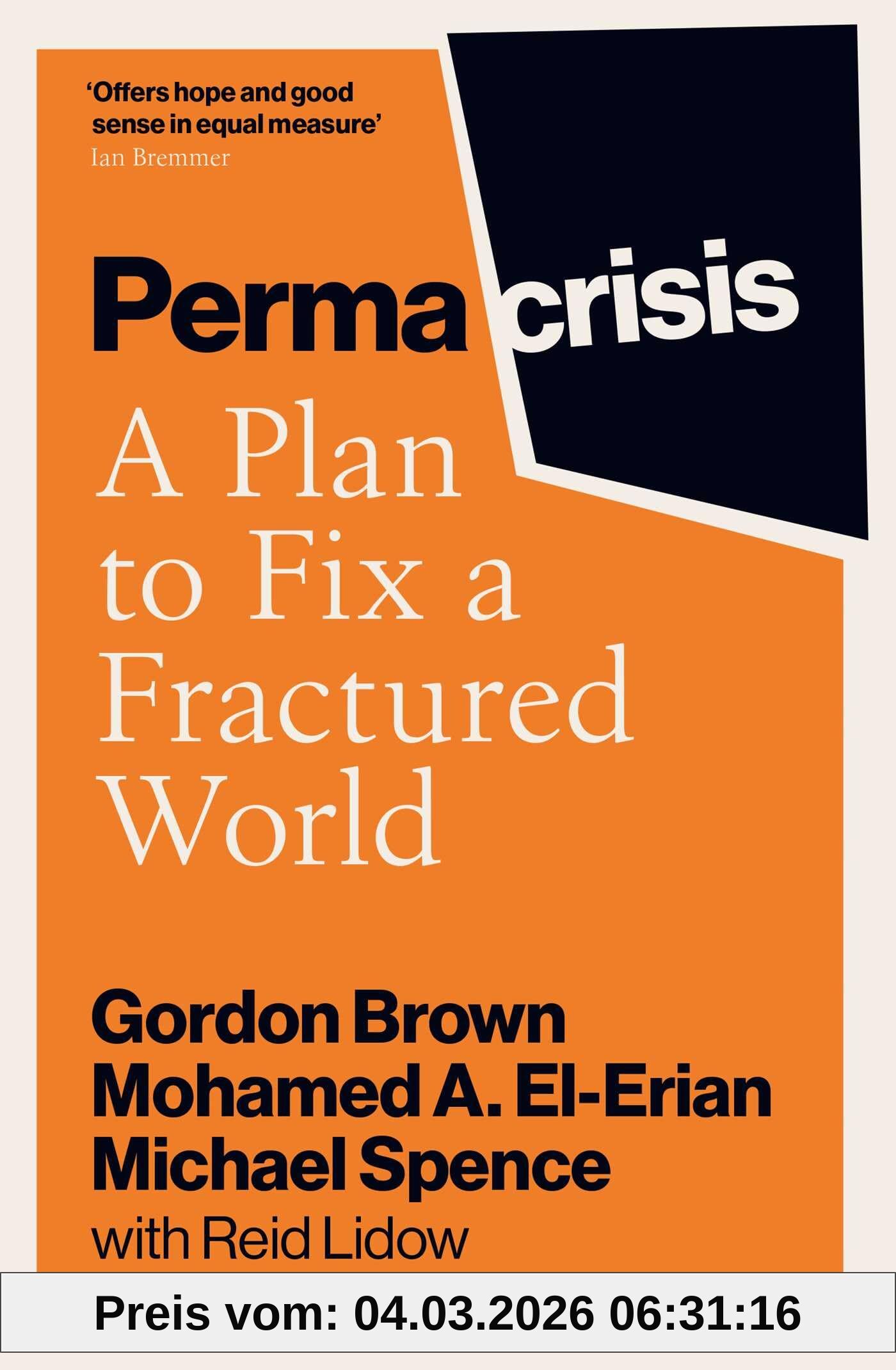 Gordon Brown Permacrisis, A Plan To Fix A Fractured World