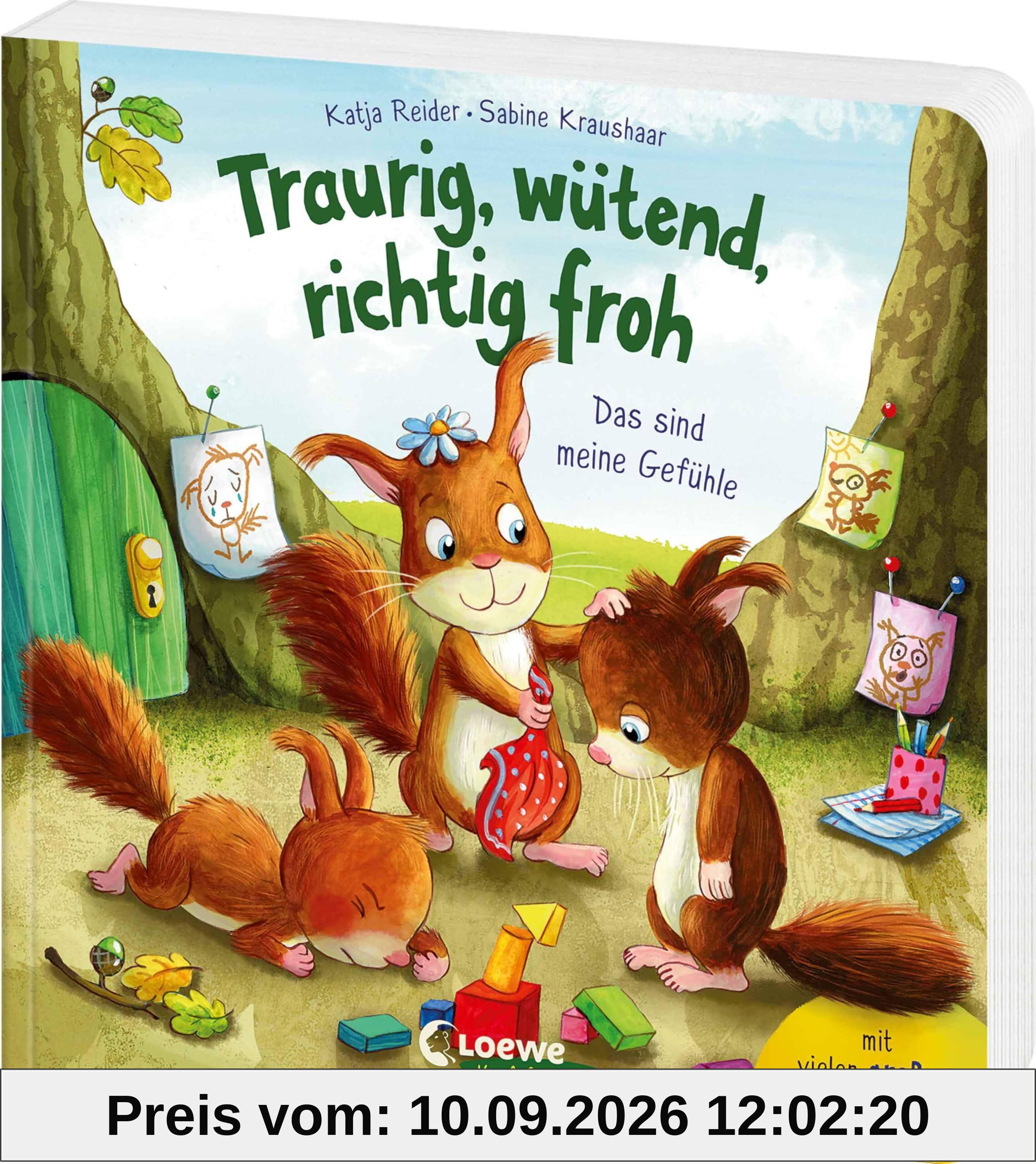 Traurig, wütend, richtig froh - das sind meine Gefühle: Bestärkendes Pappbilderbuch für Kinder ab 2 Jahren - Hilft Kindern, ihre Emotionen bewusst ... vielen großen Klappen zum Staunen und Spielen