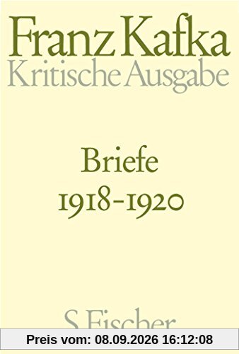 Briefe 1918-1920: Band 4 (Kritische Ausgabe der Werke von Franz Kafka)