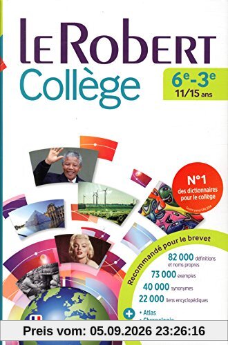 Le Robert collège : 6e-3e, 11-15 ans