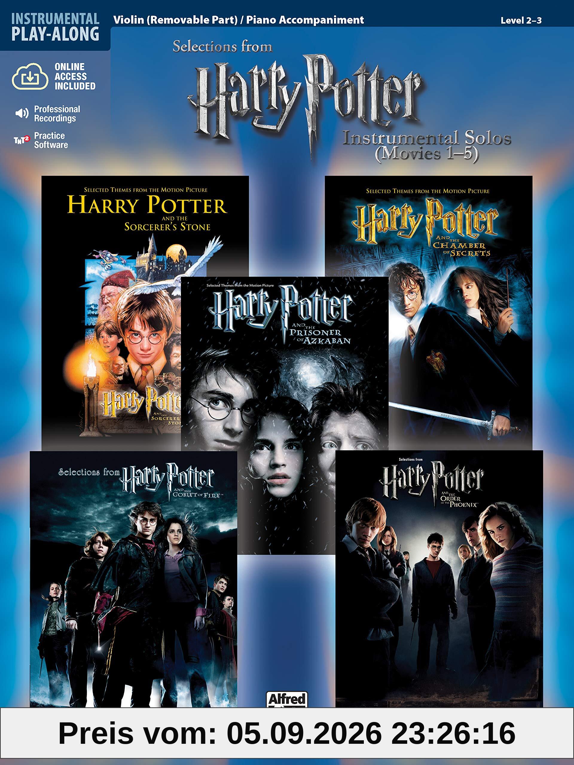 Harry Potter Instrumental Solos Violine (Online-Code verfügbar): Violine/ Klavierbegleitung (Pop Instrumental Solo)
