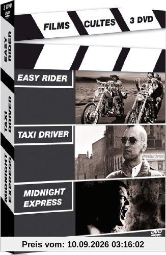 Coffret Films cultes 3 DVD : Easy rider / Taxi driver / Midnight express