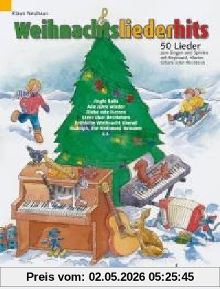 Weihnachtsliederhits: 50 Lieder zum Singen und Spielen. Gesang und Klavier, Keyboard, Akkordeon oder Gitarre (1 Melodie-Instrument ad lib.). Liederheft.