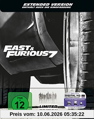 Fast & Furious 7 - Extended Version - Steelbook [Blu-ray] [Limited Edition]