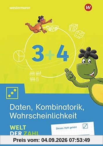 Welt der Zahl / Welt der Zahl - Ausgabe 2021: Zusatzmaterialien / Arbeitsheft Daten, Kombinatorik, Wahrscheinlichkeit 3/4 (Welt der Zahl: Zusatzmaterialien)