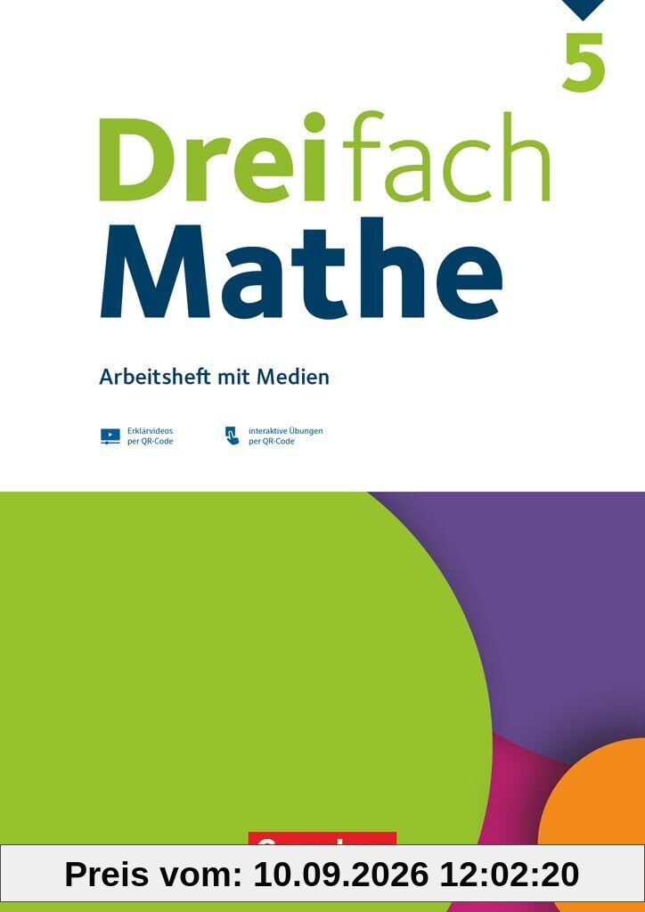 Dreifach Mathe - Ausgabe 2021 - 5. Schuljahr: Arbeitsheft mit Medien und Lösungen - Inkl. Erklärvideos und interaktiven Übungen