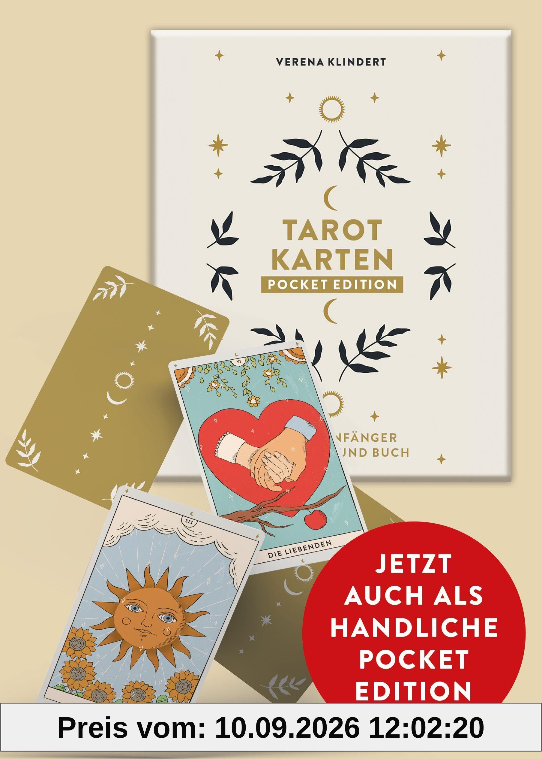 Tarotkarten Pocket Edition: Tarotkarten mit Buch, Set für Anfänger: Beschreibungen zu Fragen & Karten für die kleinen Momente zwischendurch