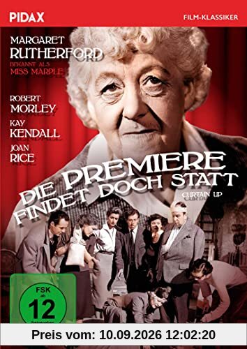 Die Premiere findet doch statt (Curtain Up) / Turbulente Komödie mit Margaret Rutherford (bekannt als MISS MARPLE) (Pidax Film-Klassiker)