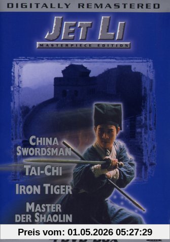 Jet Li 4 DVD-Box (4 DVDs) : China Swordsman - Tai-Chi - Iron Tiger - Master der Shaolin