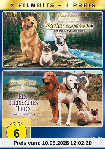 Zurück nach Hause - Die unglaubliche Reise / Ein tierisches Trio - Wieder unterwegs (2 Dis [2 DVDs]