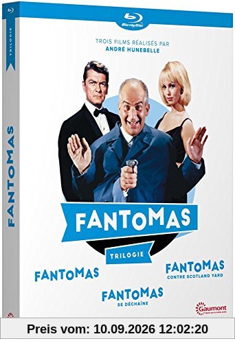 Coffret fantômas 3 films : fantômas ; fantômas se déchaîne ; fantômas contre scotland yard [Blu-ray] [FR Import]