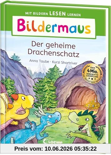 Bildermaus - Der geheime Drachenschatz: Mit Bildern lesen lernen - Ideal für die Vorschule und Leseanfänger ab 5 Jahren - Mit Leselernschrift ABeZeh