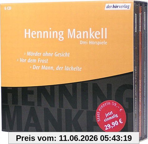 Krimi-Paket: Der Mann, der lächelte / Vor dem Frost / Mörder ohne Gesicht. 6 Audio-CDs