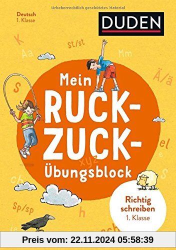 Mein Ruckzuck-Übungsblock Richtig schreiben 1. Klasse