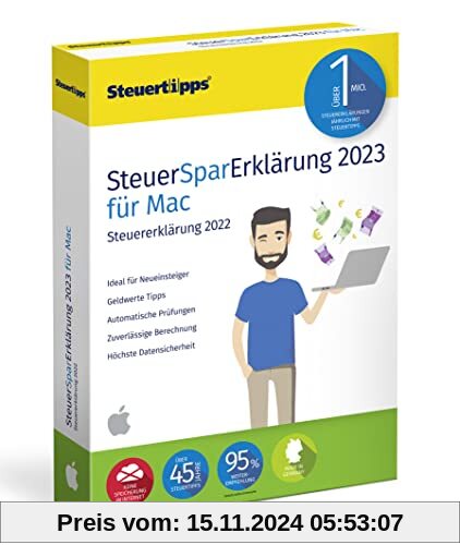 SteuerSparErklärung 2023 Mac-Version: Schnell & einfach zur Steuererklärung 2022