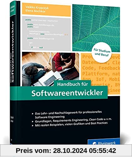 Handbuch für Softwareentwickler: Das Standardwerk für professionelles Software Engineering