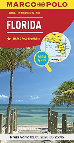 MARCO POLO Länderkarte Florida 1:800 000 (MARCO POLO Länderkarten)