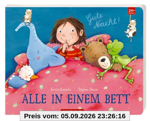 Gute Nacht! Alle in einem Bett