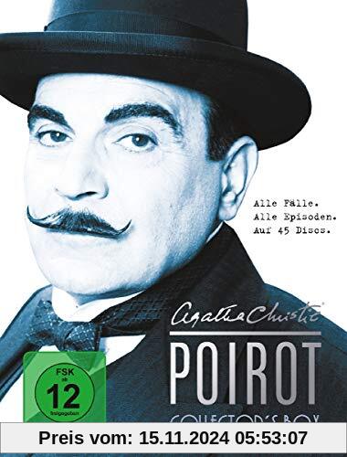 Agatha Christie - Poirot, Collector's Box. Alle Fälle. Alle Episoden. (45 Discs)