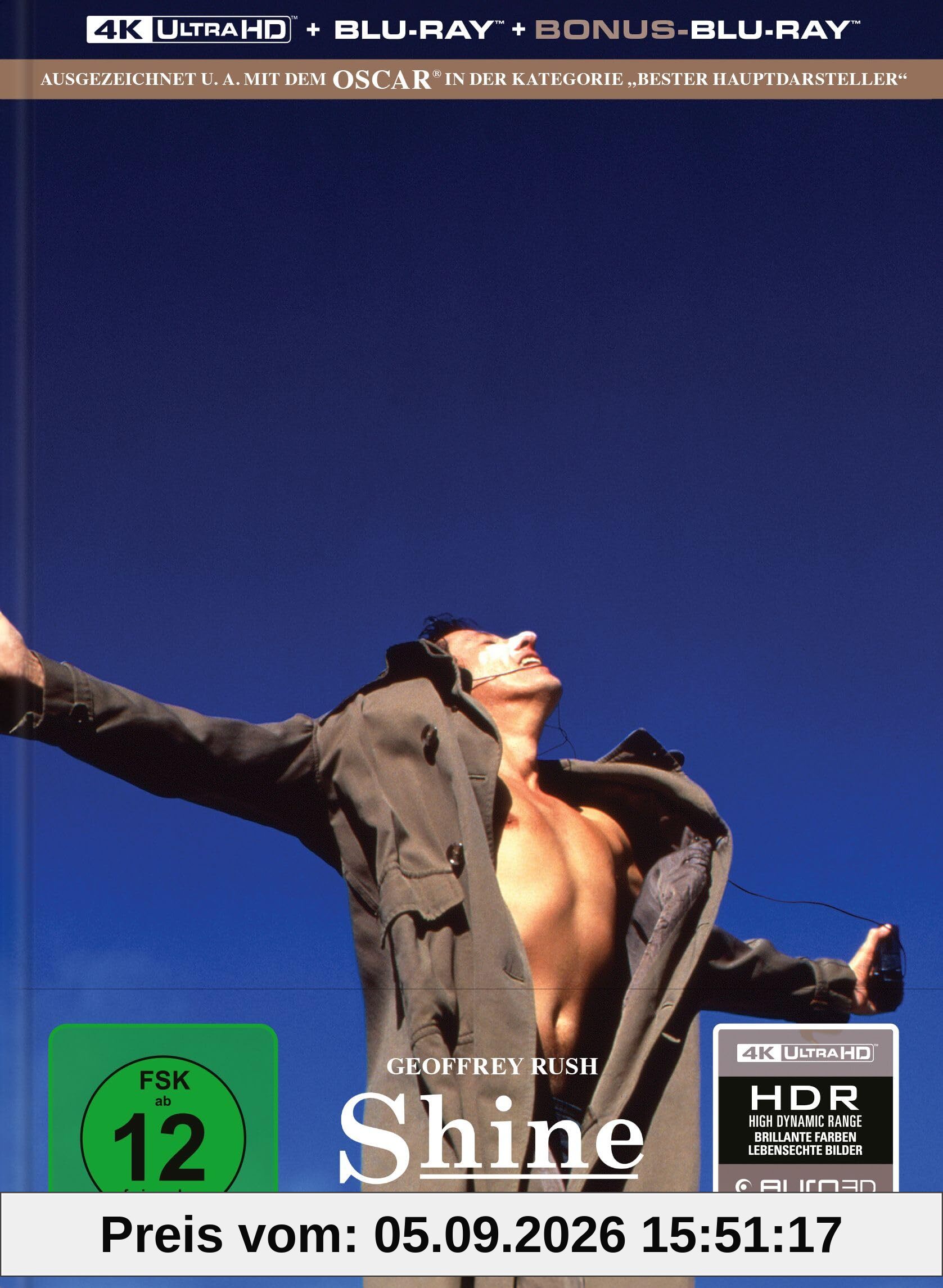 Shine - Der Weg ins Licht - Limitiertes Mediabook (4K Ultra HD + Blu-ray + Bonus-Blu-ray)