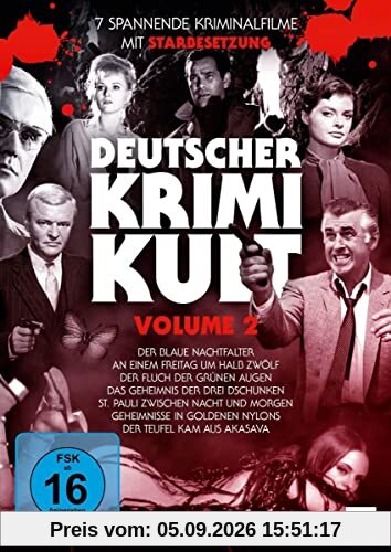 Deutscher Krimi-Kult, Vol. 2 / Sieben spannende Kriminalfilme mit Starbesetzung (Pidax Film Klassiker) [7 DVDs]