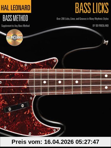 Hal Leonard Bass Method Bass Licks Bgtr Book/Cd
