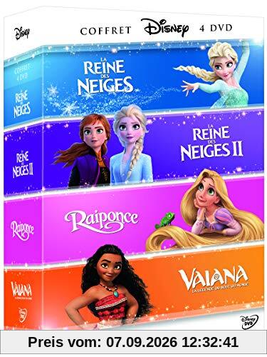 Vaiana, la légende du bout du monde + la reine des neiges + la reine des neiges 2 + raiponce - coffret 4 films [FR Import]
