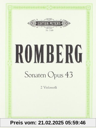 Sonaten op. 43 Nr. 1-3: für 2 Violoncelli