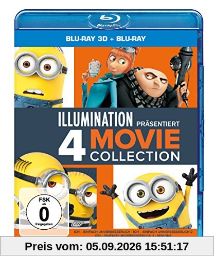 ICH – EINFACH UNVERBESSERLICH 1 + 2 + 3 + MINIONS [3D Blu-ray]