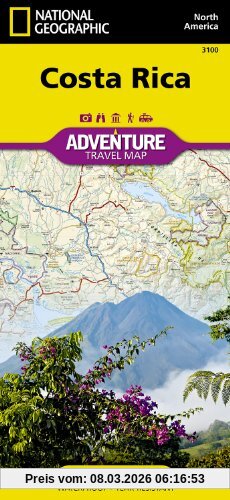 National Geographic Maps Costa Rica Adventure Travel Map, Ng.AM3100 (Adventure Map (Numbered))