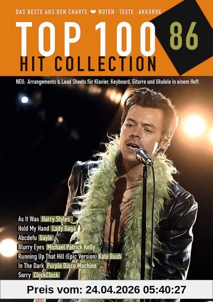 Top 100 Hit Collection 86: Das Beste aus den Charts / Noten - Texte - Akkorde. Band 86. Klavier / Keyboard / Gitarre / Ukulele. (Music Factory)