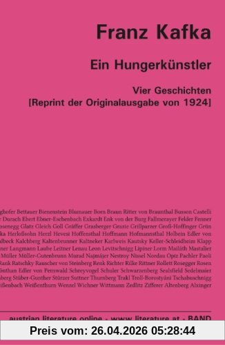 Ein Hungerkünstler: Vier Geschichten  [Reprint der Originalausgabe von 1924]