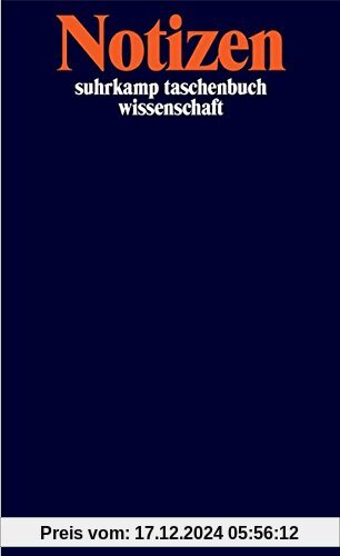 Notizbuch suhrkamp taschenbuch wissenschaft: Notizen