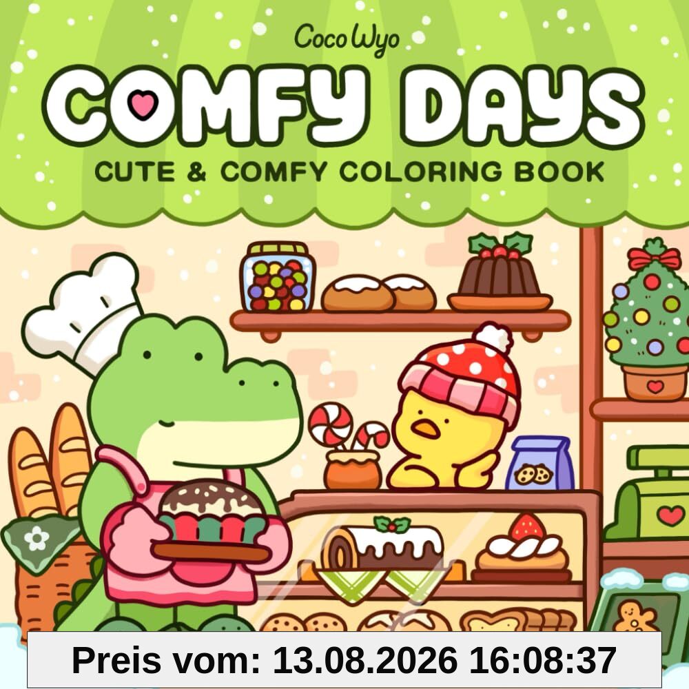 Comfy Days: Coloring Book for Adults and Teens Featuring Super Cute Animal Characters in Cozy Hygge Moments for Relaxation