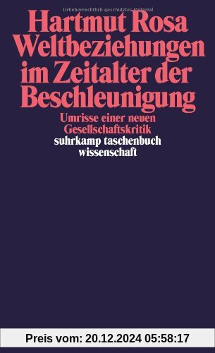 Weltbeziehungen im Zeitalter der Beschleunigung: Umrisse einer neuen Gesellschaftskritik (suhrkamp taschenbuch wissensch