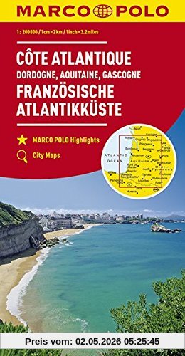 MARCO POLO Karte Frankreich Französische Atlantikküste 1:300 000: Dordogne, Aquitaine, Gascogne (MARCO POLO Karten 1:300.000)