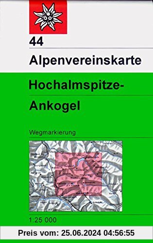 Hochalmspitze - Ankogel: Wegmarkierung - Topographische Karte 1:25.000 (Alpenvereinskarten)