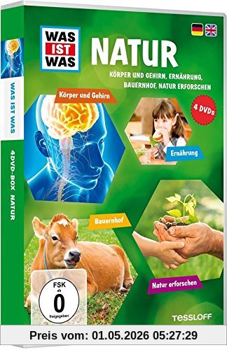 Was ist Was: Natur - Körper und Gehirn, Ernährung, Bauernhof, Natur erforschen [4 DVDs]