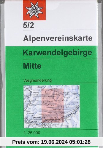 DAV Alpenvereinskarte 05/2 Karwendelgebirge Mitte 1 : 25 000: Topographische Karte
