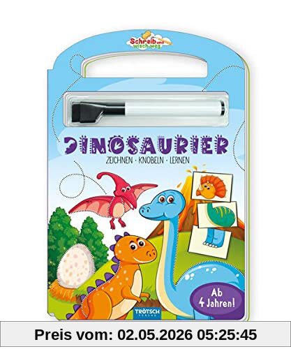 Trötsch Pappenbuch Schreib und wisch weg Pappenbuch Dinosaurier: Beschäftigungsbuch Lernbuch Übungsbuch