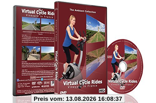 Virtuelle Fahrradstrecken – Weinberge in Frankreich – Für Indoor Radfahren, Laufband und Laufworkouts