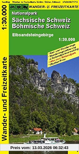GeoMap Karten, Nationalpark Sächsische Schweiz, Böhmische Schweiz