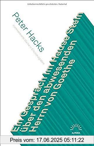 Binding : Taschenbuch, Edition : 1, Label : Aurora Verlag, Publisher : Aurora Verlag, medium : Taschenbuch, numberOfPages : 144, publicationDate : 2010-09-16, authors : PeterHacks, Ralf Klausnitzer (Hrsg.), ISBN : 3359025148