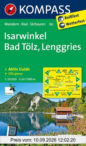 Isarwinkel - Bad Tölz - Lenggries: Wanderkarte mit Aktiv Guide, Radwegen und Skitouren. GPS-genau. 1:50000