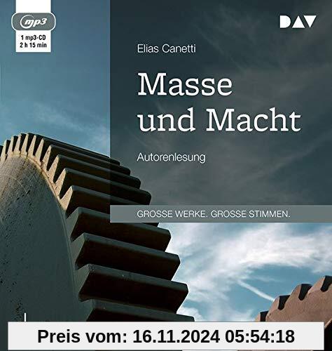 Masse und Macht: Autorenlesung (1 mp3-CD)